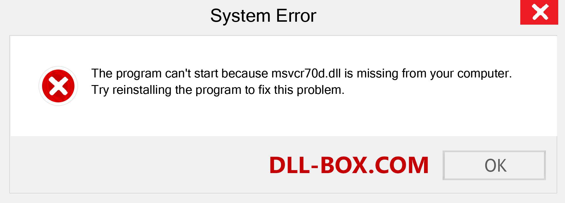 msvcr70d.dll file is missing?. Download for Windows 7, 8, 10 - Fix  msvcr70d dll Missing Error on Windows, photos, images